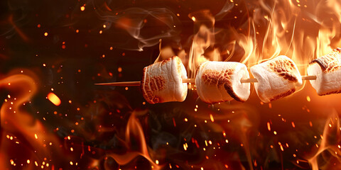 Campfire roasted marshmallows