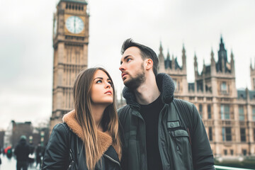 Young couple in London