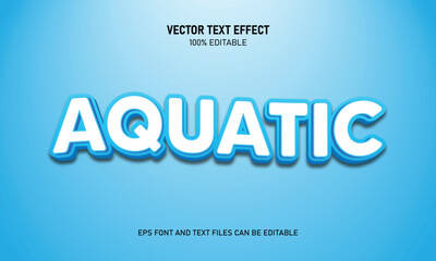 Aquatic editable text effect trending style modern