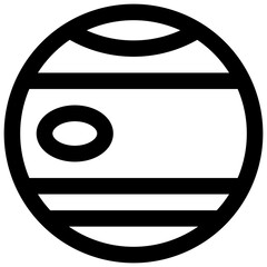 Ice giant. Editable stroke vector icon.