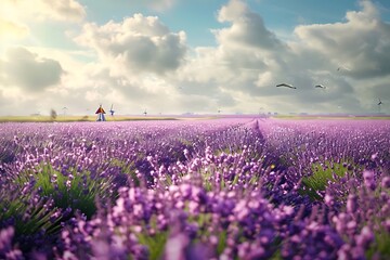 lavender field in region