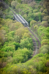 Railway line from Burda mountain, Slovakia