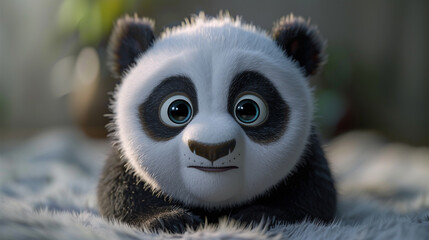 cartoon cute baby panda 