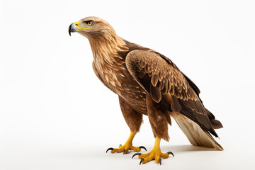 Fototapeta premium Eagle over isolated white background. Animal