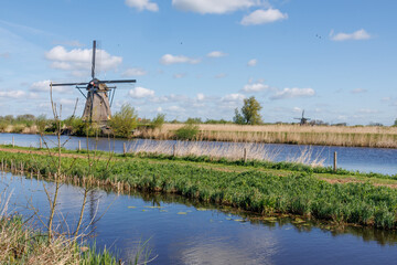 Die Windmühlen von Kinderdijk in den Niederlanden