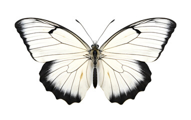Cabbage White Butterfly on transparent background.
