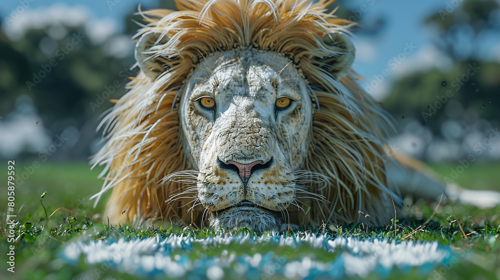 Poster portrait of a lion