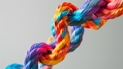 Close up of a rope Colorful rope 