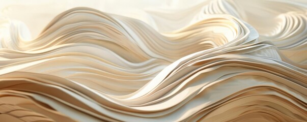 Abstract, flowing lines inspired by the fluid motion of sand dunes in the desert