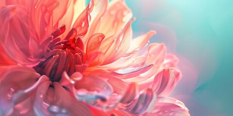 Close-Up of Pink Flower With Water Droplets