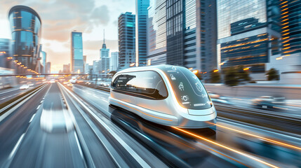autonomous vehicles and hyperloop technology revolutionizing mobility and urban transportation systems.