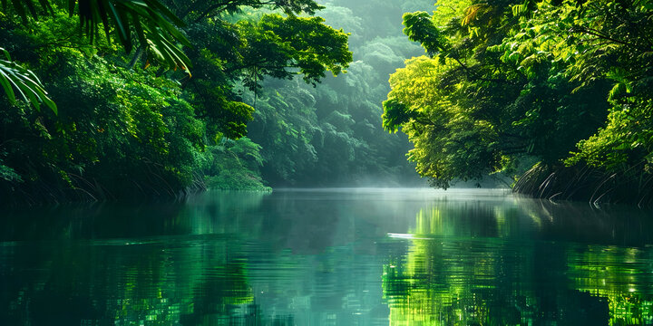 A river in a tropical flight