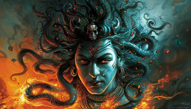 Recreation of Medusa, Gorgon of the greek mythology