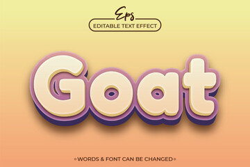 Goat eid al adha editable text effect template
