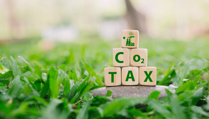 Green Co2 Carbon Tax Taxation regulations Law for natural pollution increase environmental and...