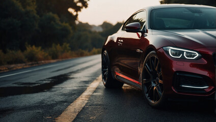 Fototapeta premium car on the road