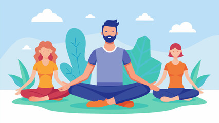 Our skilled instructors seamlessly combine yoga and meditation for a holistic approach to wellness.. Vector illustration