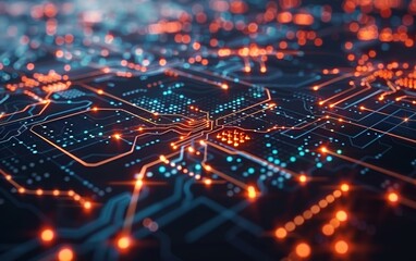 Obraz premium Close-up picture of a cryptocurrency node chart, highlighting international money transfers and connections