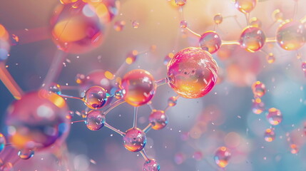 Closeup of molecules