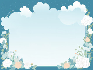 Fototapeta premium Pink heart-shaped flowers under the starry sky romantic blank background