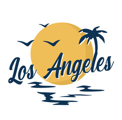 los angeles california on white background