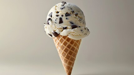 Scoop of Ice Cream With Chocolate Chips