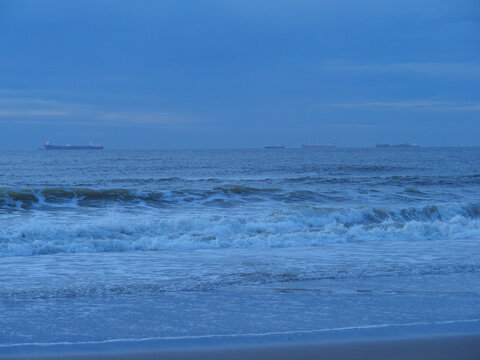 Am Strand von Scheveningen in Holland