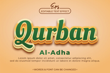 Qurban editable text effect template