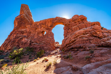 The Turret Arch in the Arches National park near Moab, Utah USA.