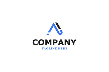 Fototapeta premium letter a modern minimal logo