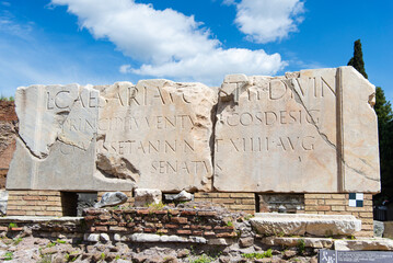 Ancient Roman Inscriptions on Stone, Rome, Italy