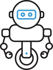 Robot Character Line Icon