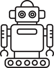 Robot Character Line Icon