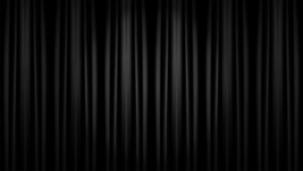 Black curtain background with vertical stripes. Elegant and sophisticated design for a dramatic ambiance.