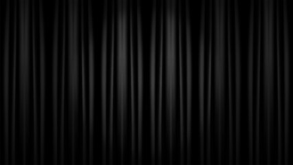 Black curtain background with vertical stripes. Elegant and sophisticated design for a dramatic ambiance.