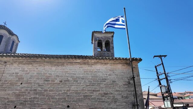 Amazing view of Village of Afitos at Kassandra peninsula, Chalkidiki, Central Macedonia, Greece