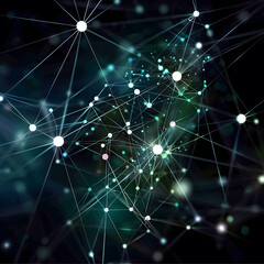 Communication and connection concept with color spheres connected