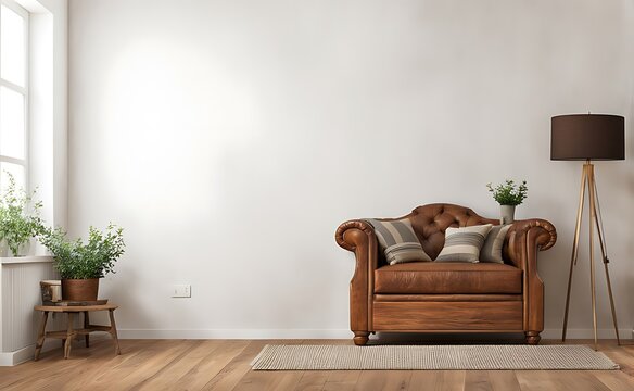  Farmhouse  country home interior design of modern living room. 