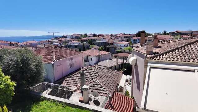 Amazing view of Village of Afitos at Kassandra peninsula, Chalkidiki, Central Macedonia, Greece