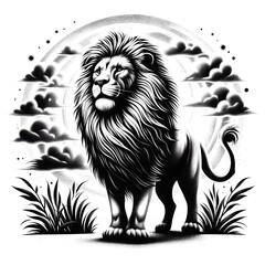lion illustration       