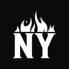 New York Hand-lettering Calligraphy. Royalty Calligraphy black and white Vector .
