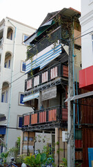 street scene in cozy cambodian town
