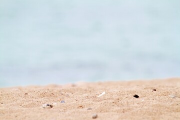 Nahaufnahme Sandstrand am Wasser