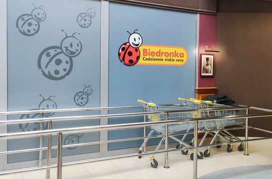 Rzeszow, Poland - March 25, 2024: Biedronka - supermarket logotype in Poland.