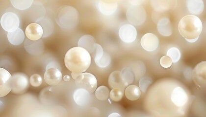 Warm beige and cream bokeh circles, like elegant pearls in a classic design