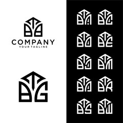 TBB Home logo with 3 combination initials,  home logo, develop, natural, organic, modern, finance logo, suitable for your company.