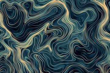 A pattern of swirling lines resembling the natural flow of water in a meandering river