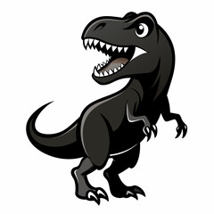 Dinosaur vector art illustration, solid white background (5)