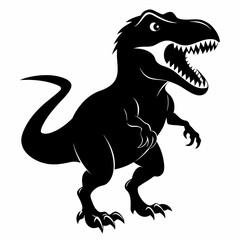 Fototapeta premium Dinosaur vector art illustration, solid white background (9)