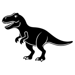 Dinosaur vector art illustration, solid white background (10)